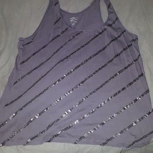 Old navy charcoal sequin tank top